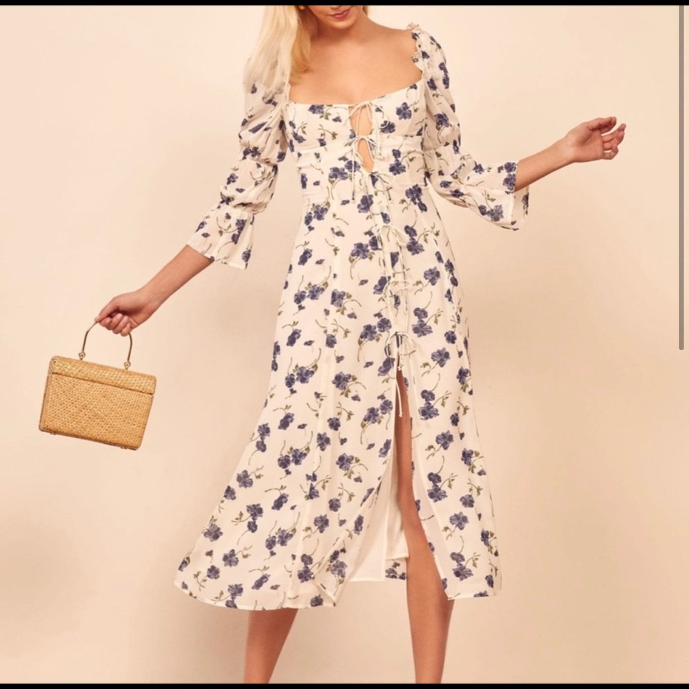 Reformation Dress - Roberta - Blueberries